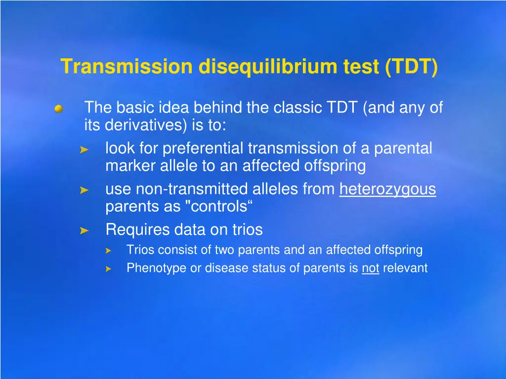 transmission disequilibrium test tdt 1