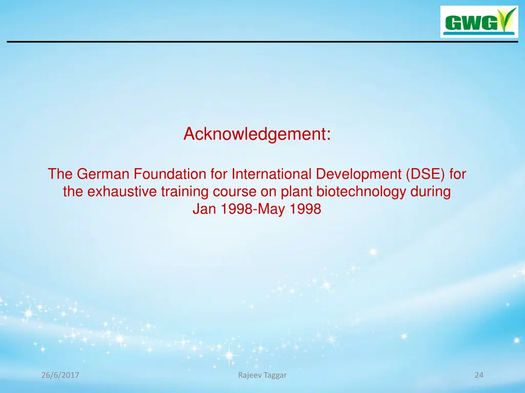 acknowledgement