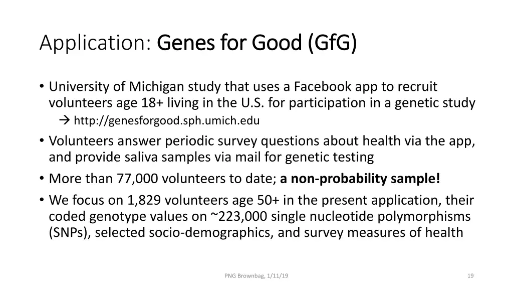application genes for good genes for good gfg