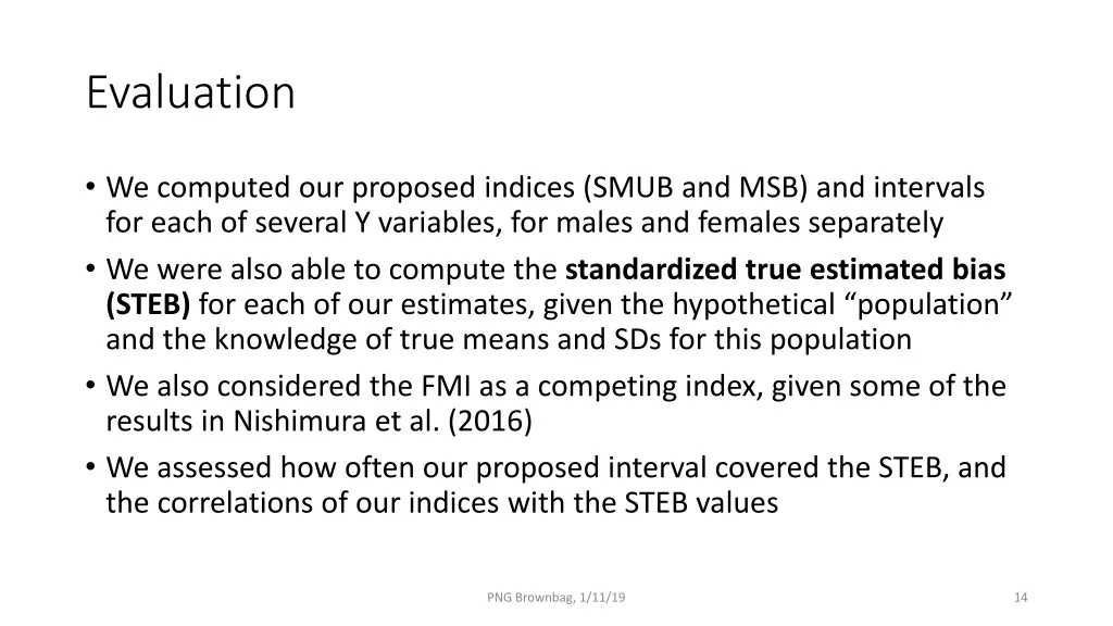 evaluation