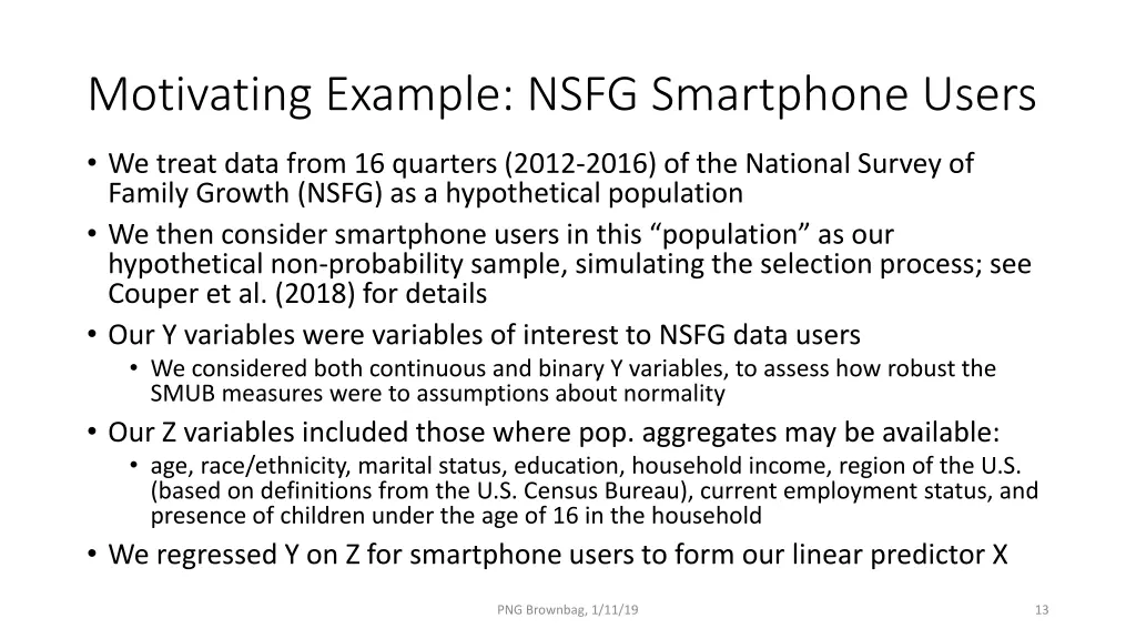 motivating example nsfg smartphone users