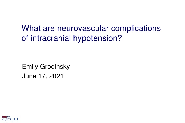 what are neurovascular complications