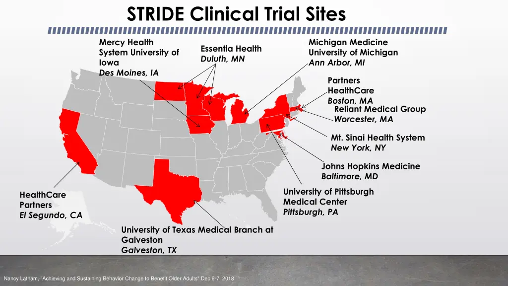 stride clinical trial sites