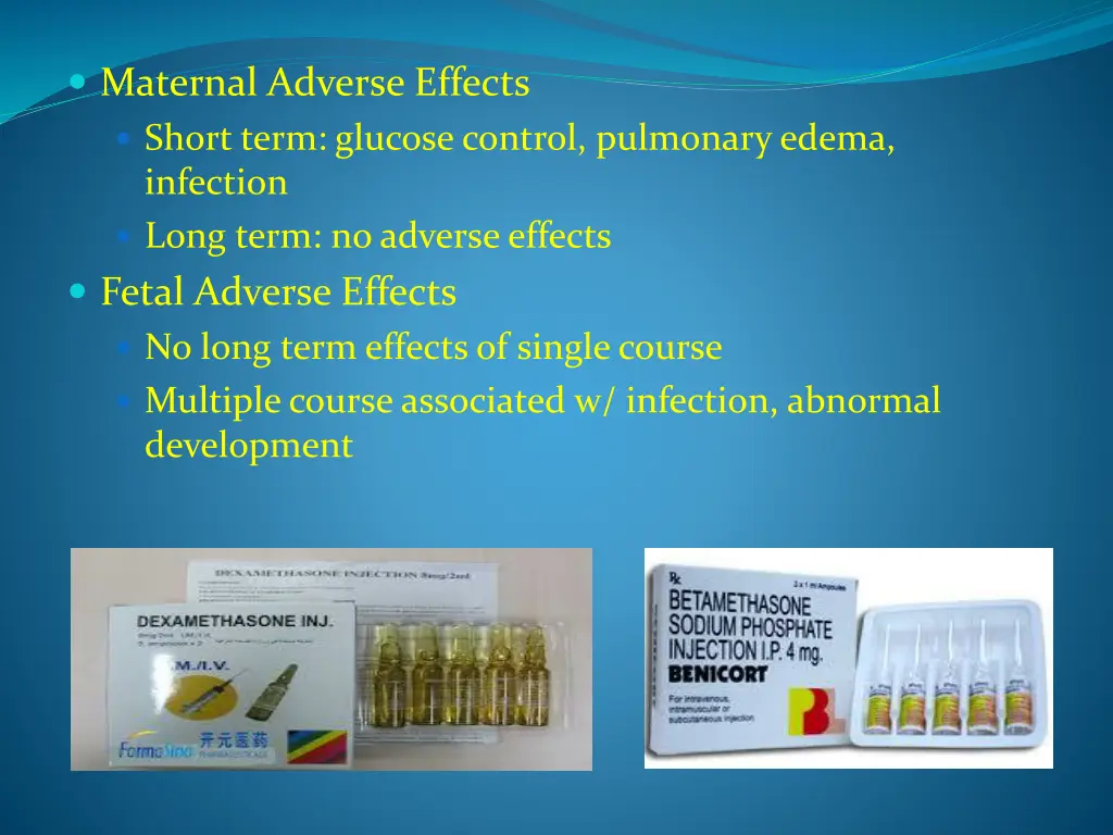 maternal adverse effects