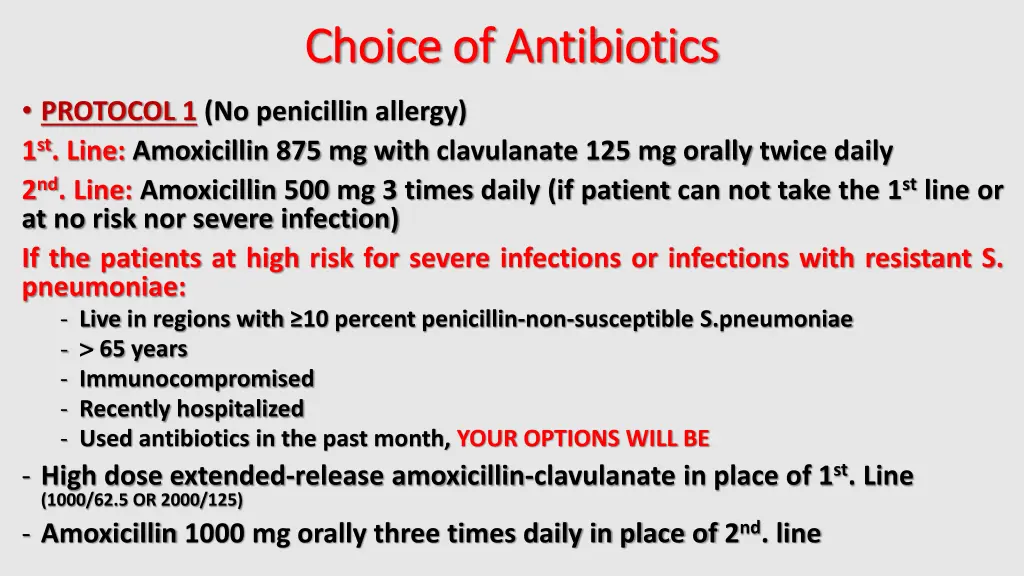 choice of antibiotics choice of antibiotics