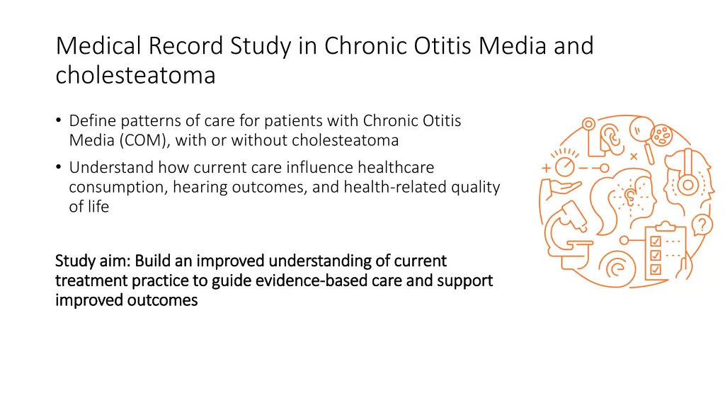 medical record study in chronic otitis media
