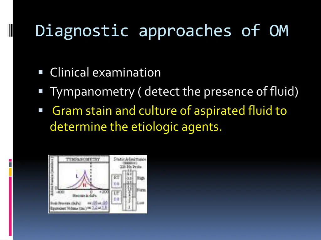 diagnostic approaches of om
