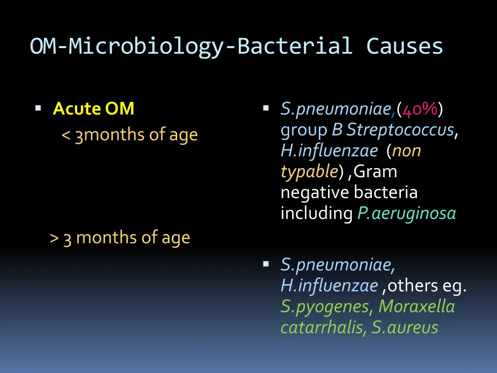 om microbiology bacterial causes