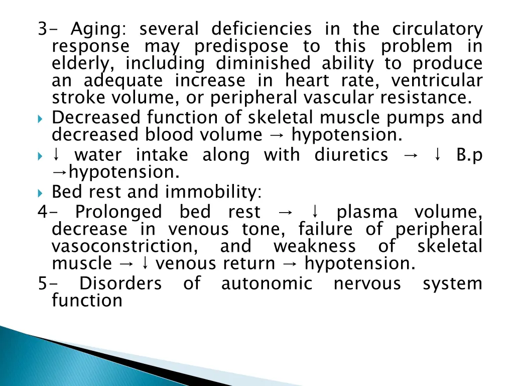 3 aging several deficiencies in the circulatory