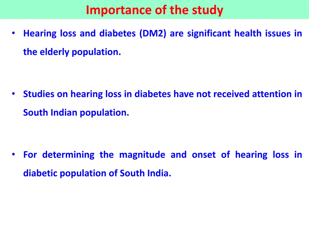 importance of the study
