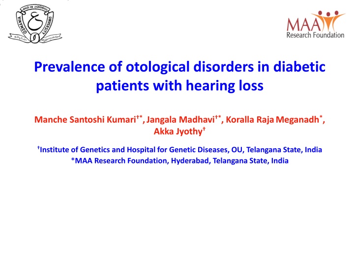 prevalence of otological disorders in diabetic