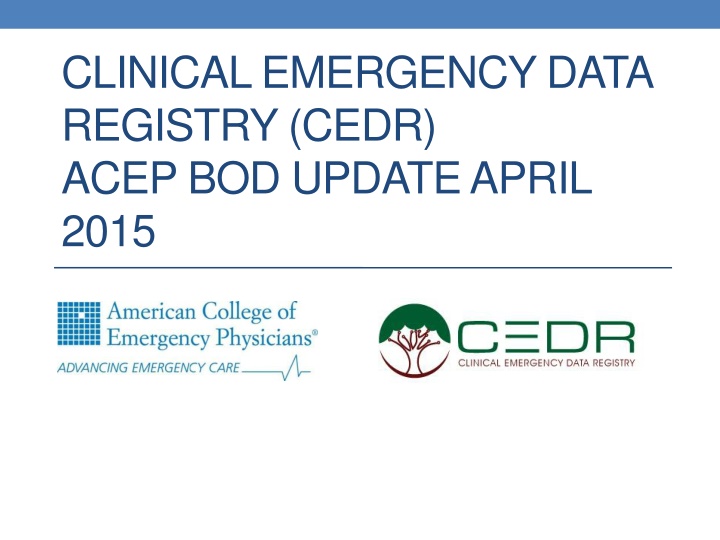 clinical emergency data registry cedr acep