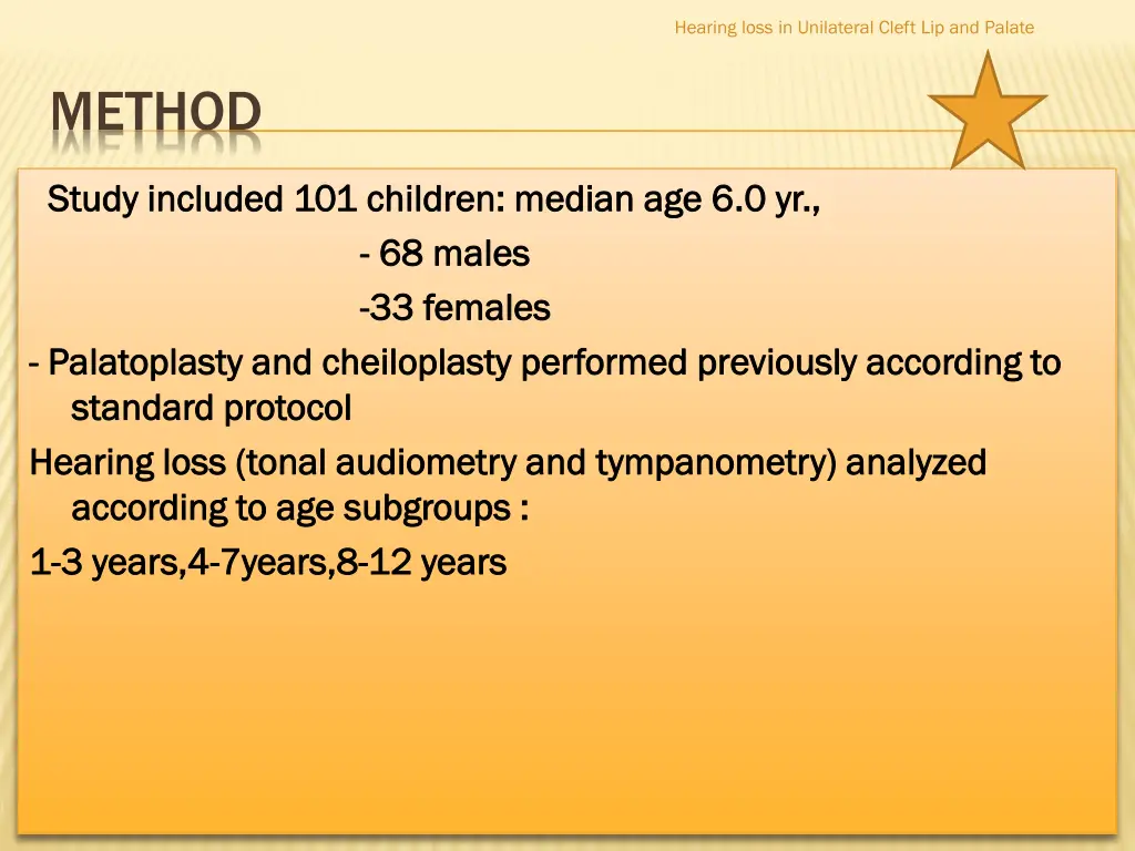 hearing loss in unilateral cleft lip and palate 12