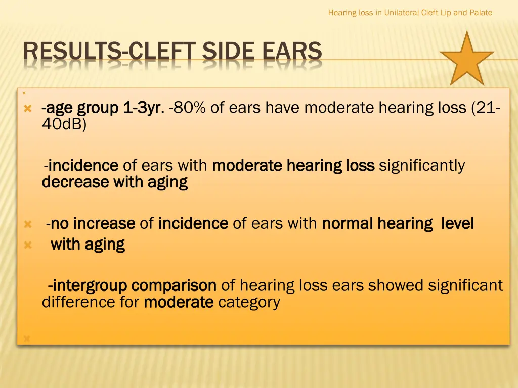 hearing loss in unilateral cleft lip and palate 17