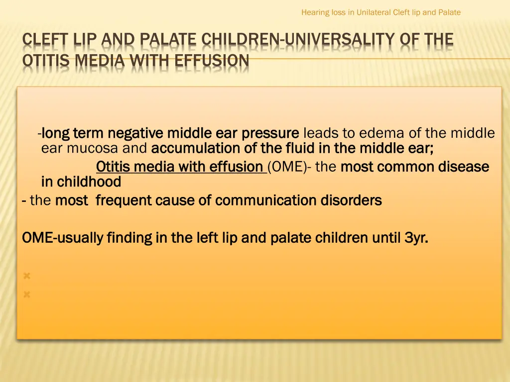 hearing loss in unilateral cleft lip and palate 5