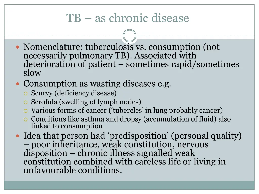 tb as chronic disease