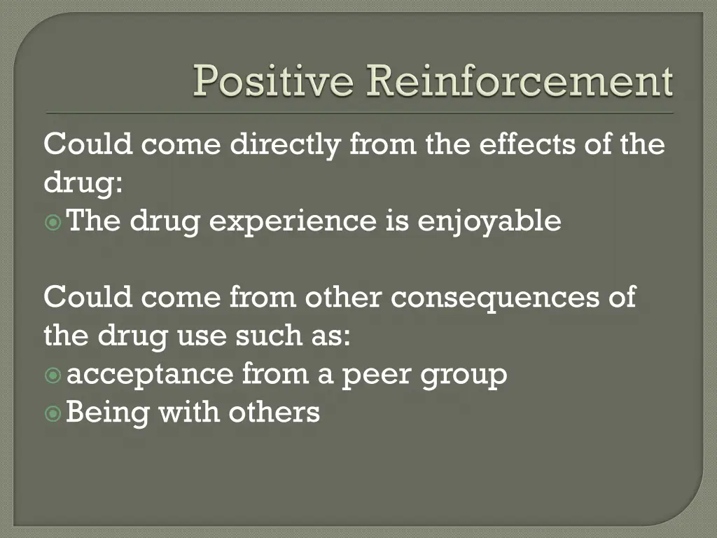 could come directly from the effects of the drug