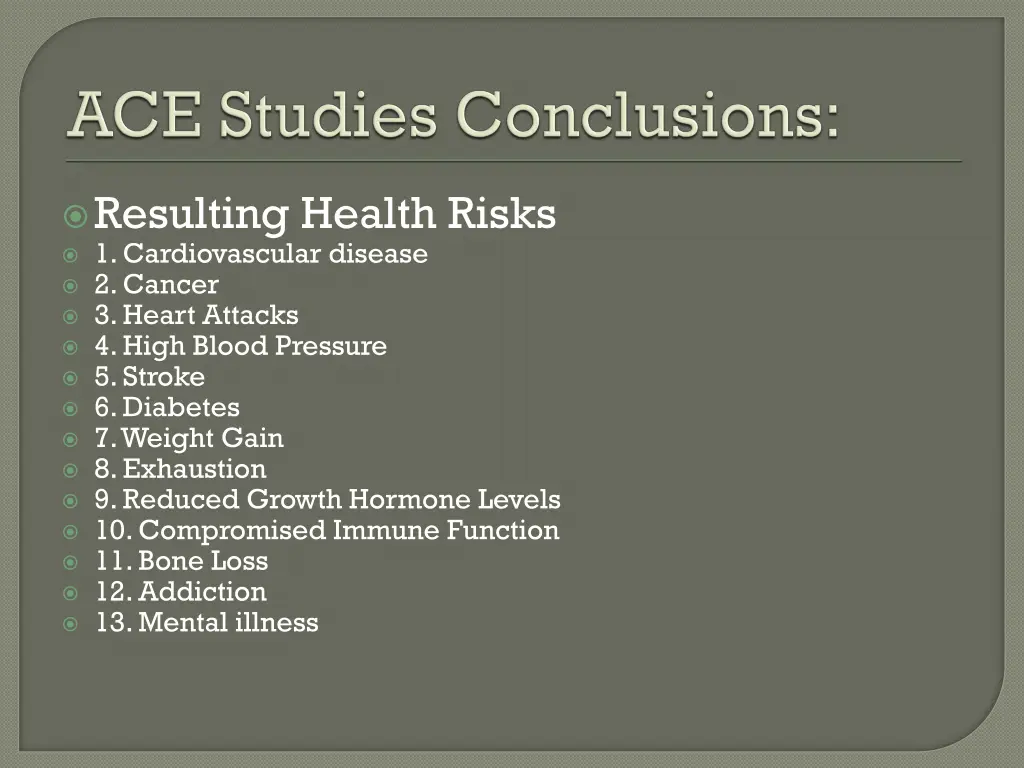 resulting health risks 1 cardiovascular disease