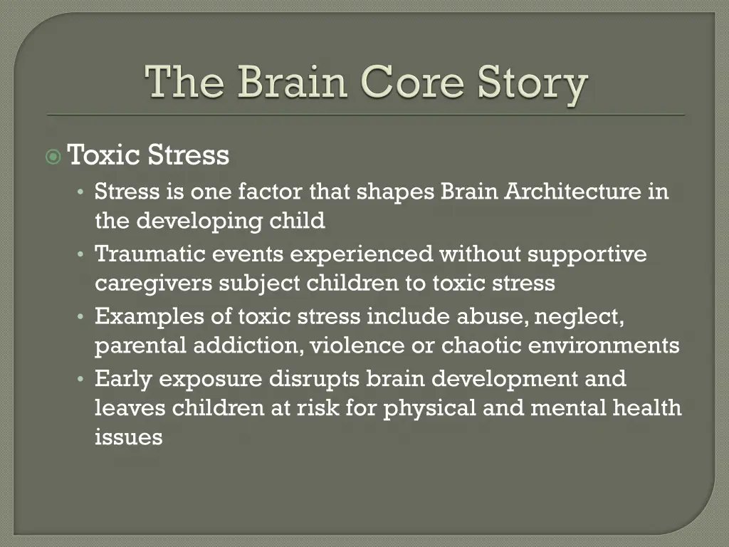 toxic stress stress is one factor that shapes