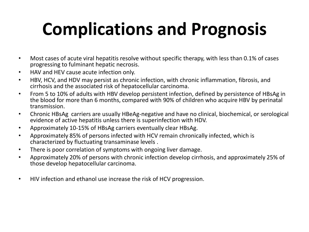 complications and prognosis