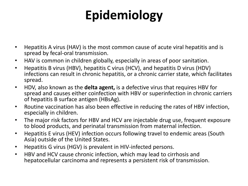 epidemiology