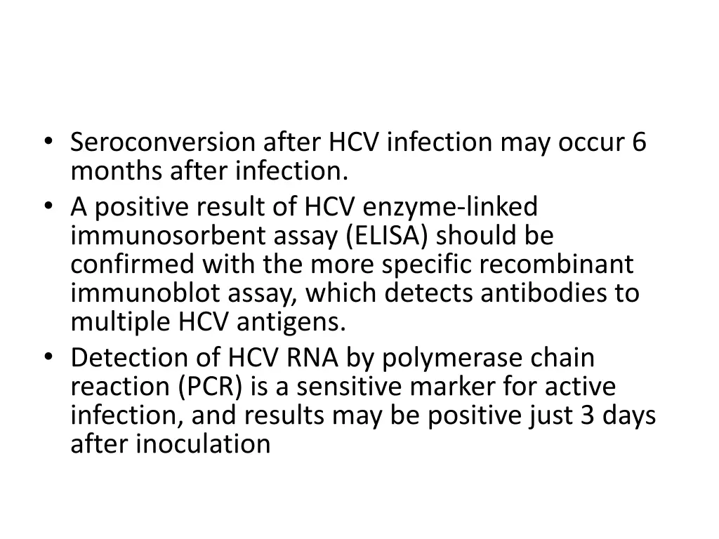 seroconversion after hcv infection may occur