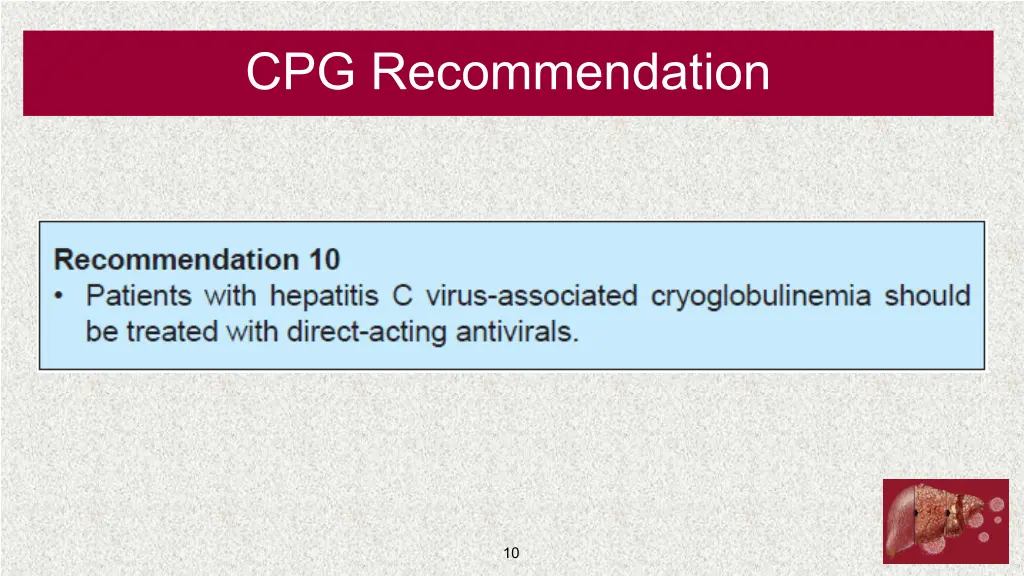 cpg recommendation