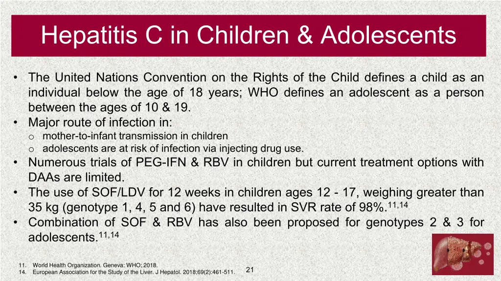 hepatitis c in children adolescents