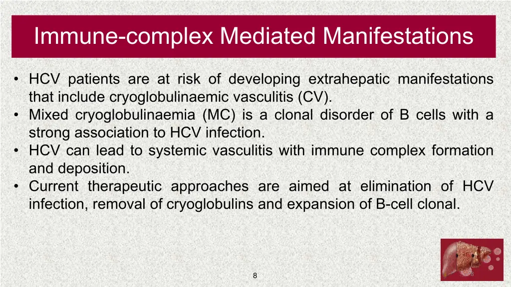 immune complex mediated manifestations