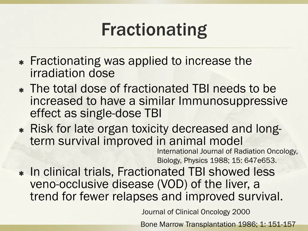 fractionating