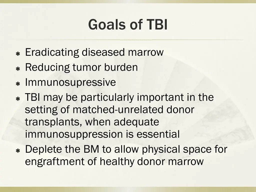 goals of tbi