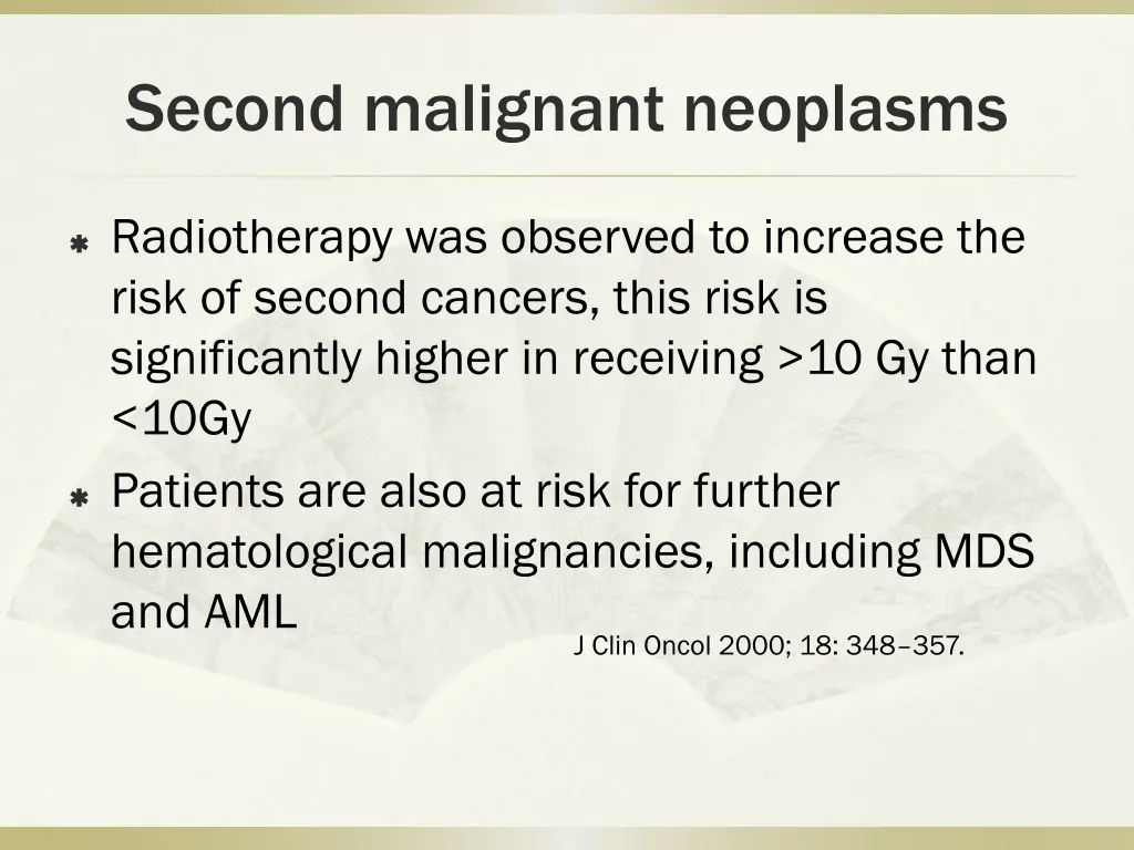 second malignant neoplasms 1