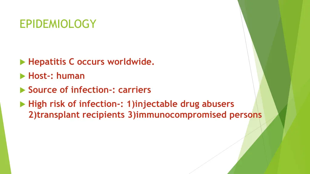epidemiology
