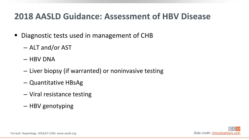 2018 aasld guidance assessment of hbv disease