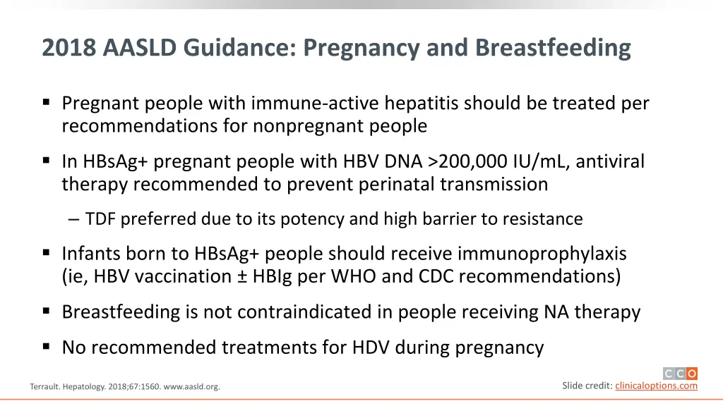 2018 aasld guidance pregnancy and breastfeeding