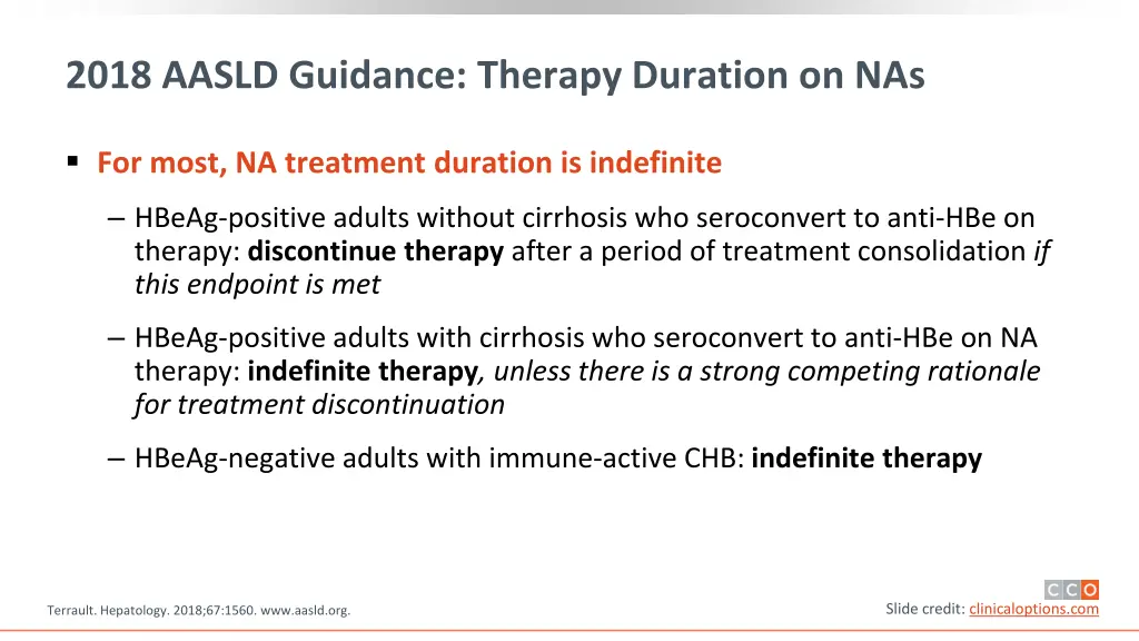 2018 aasld guidance therapy duration on nas