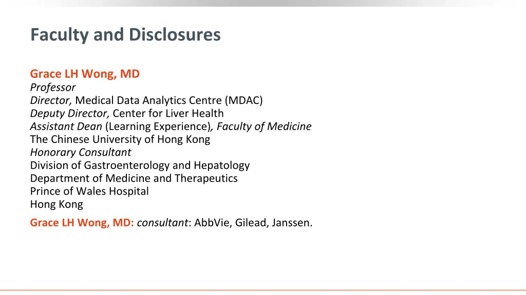 faculty and disclosures 2