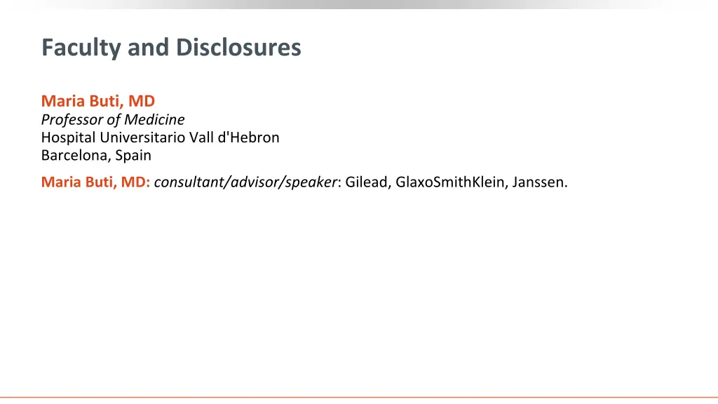faculty and disclosures