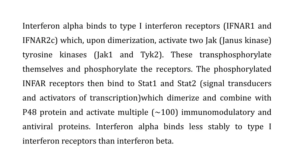 interferon alpha binds to type i interferon