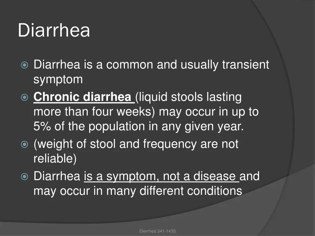diarrhea