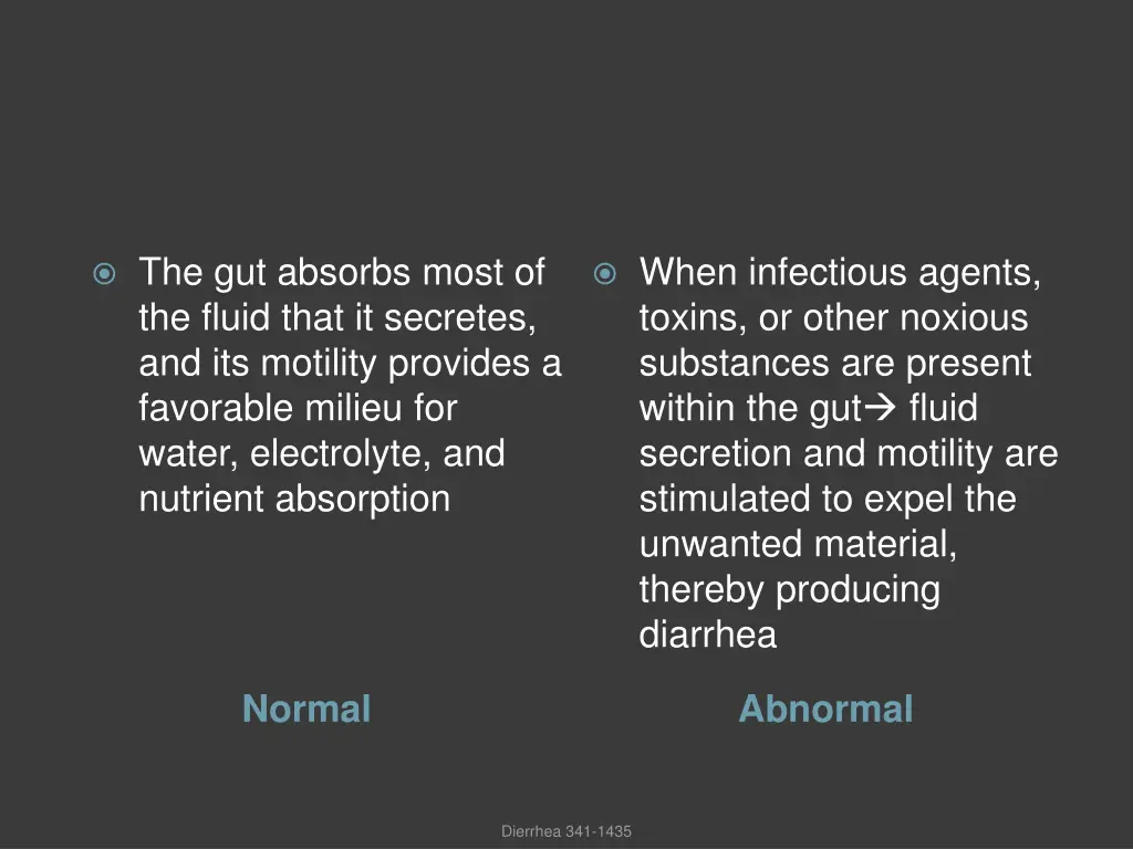 the gut absorbs most of the fluid that