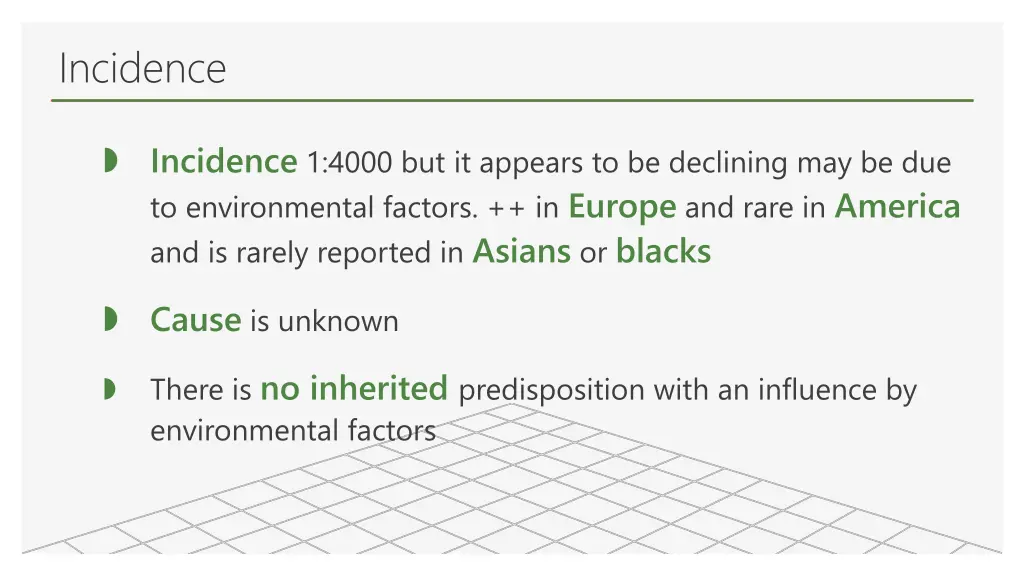 incidence