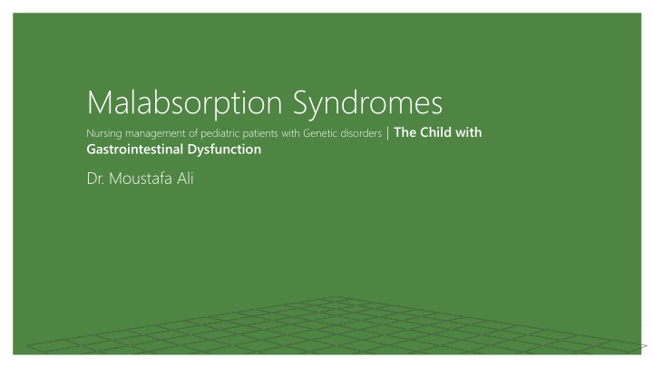 malabsorption syndromes nursing management