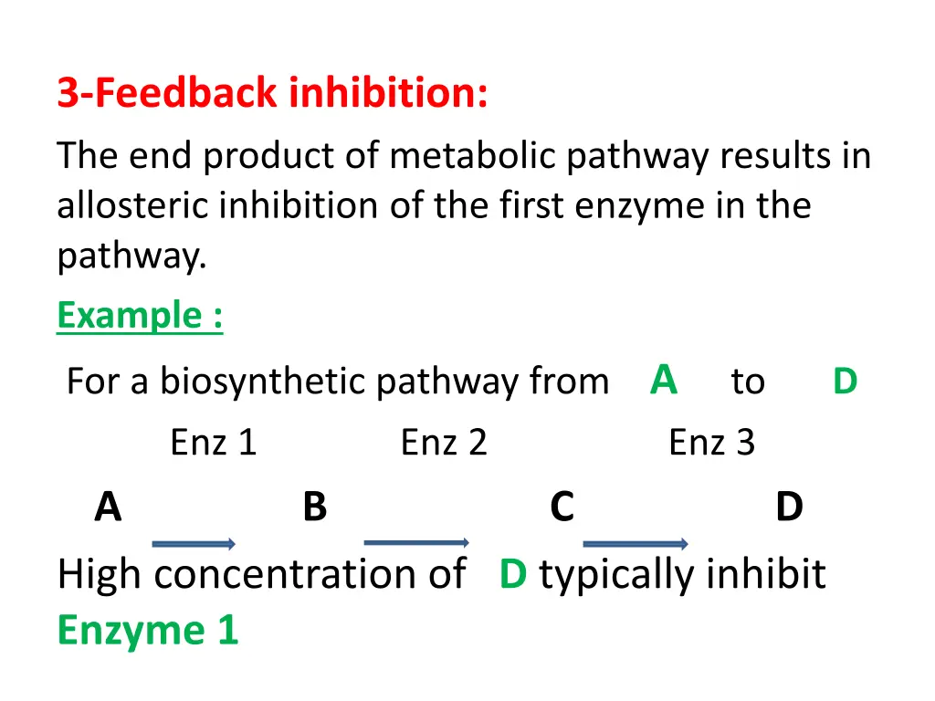 3 feedback inhibition the end product
