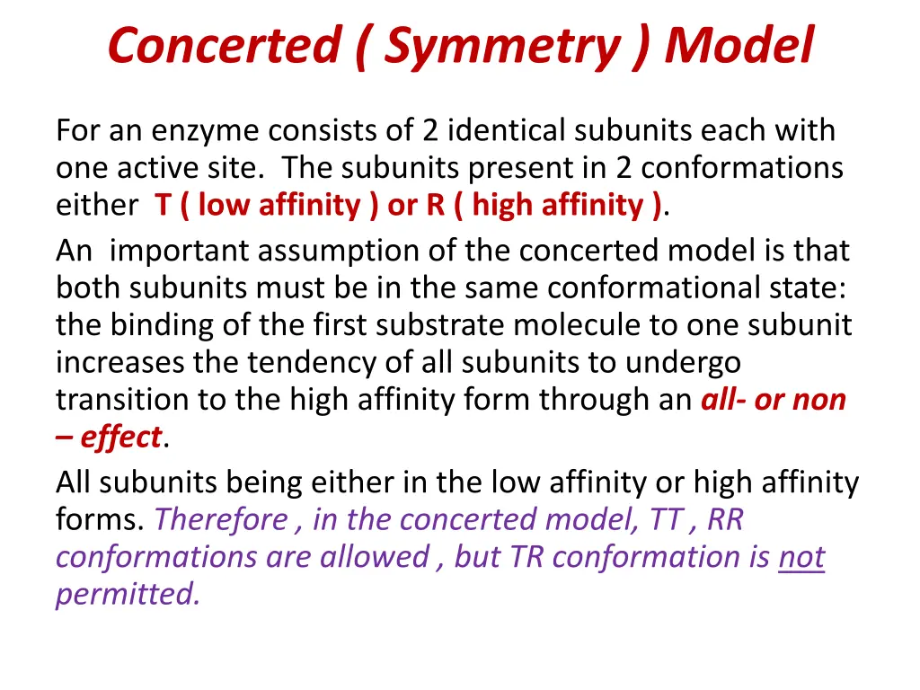 concerted symmetry model