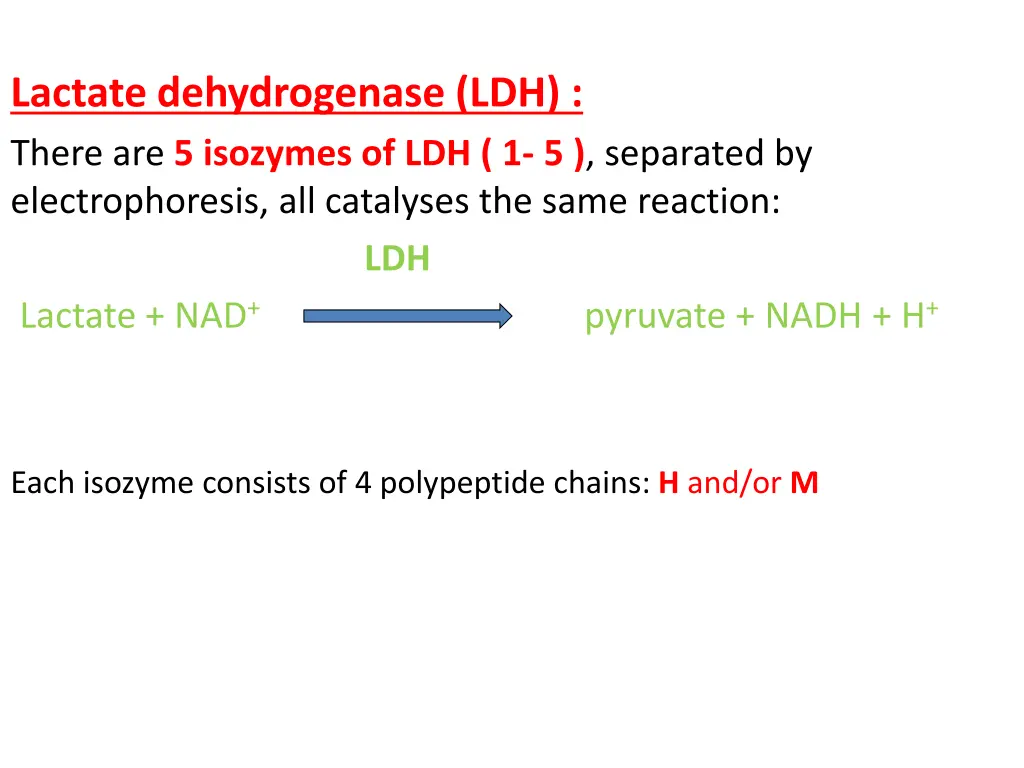 lactate dehydrogenase ldh there are 5 isozymes