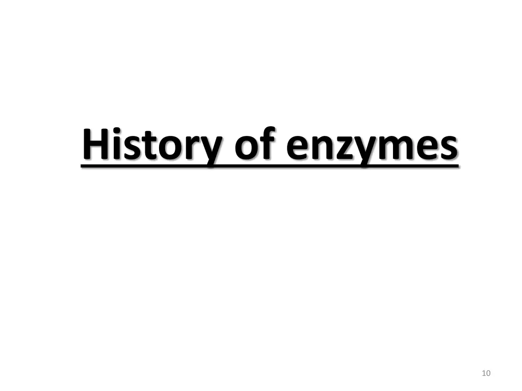 history of enzymes