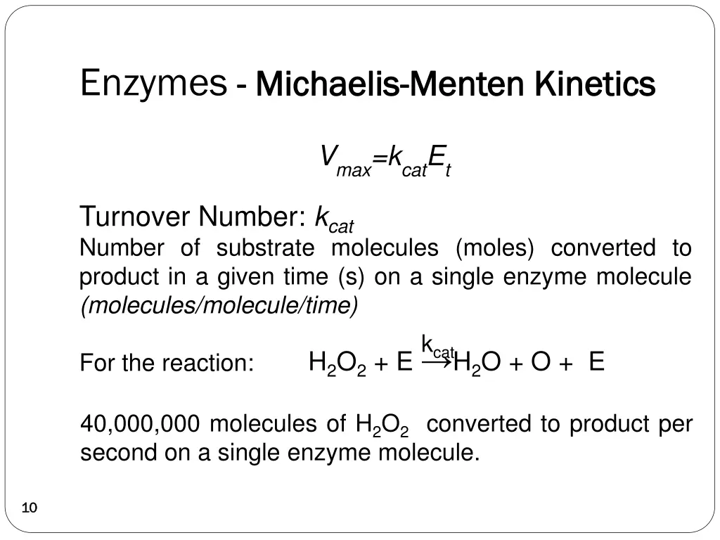 enzymes michaelis 2