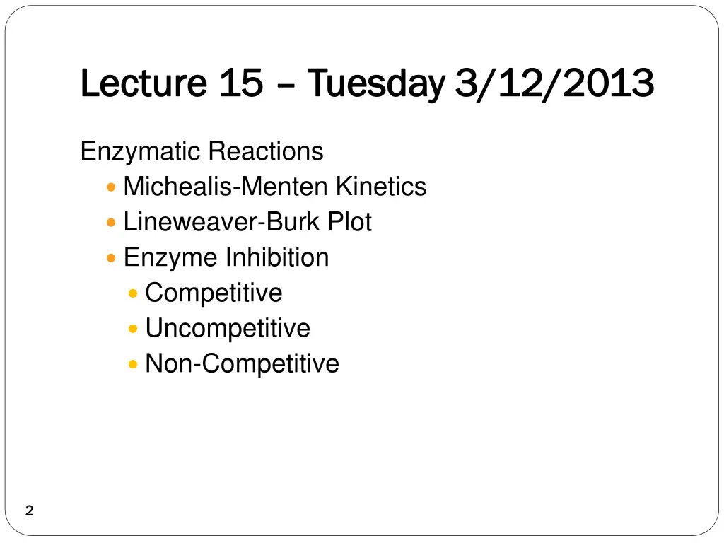 lecture lecture 15