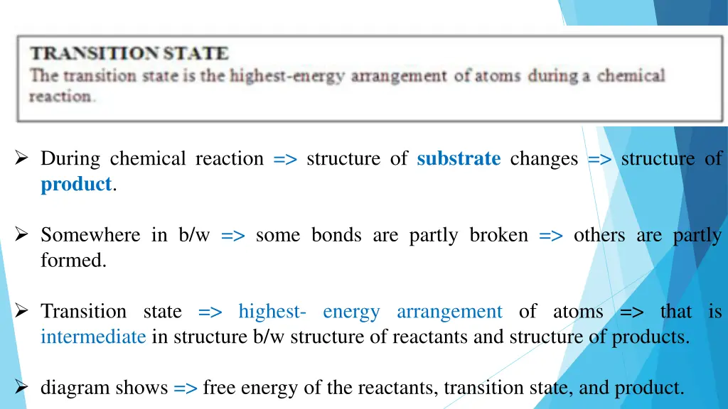 during chemical reaction structure of substrate
